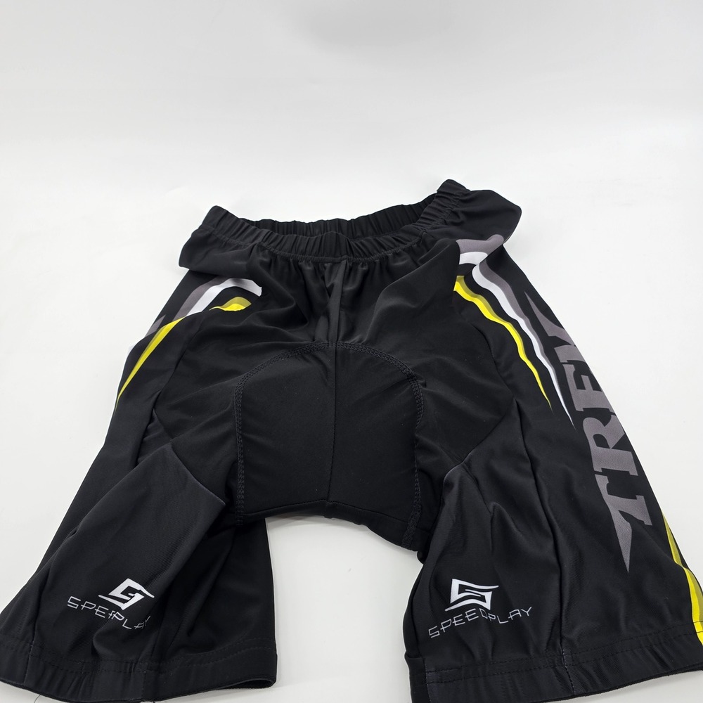 Speedplay Cycling Shorts Mens Padded Trek Graphic Black Yellow Size M
